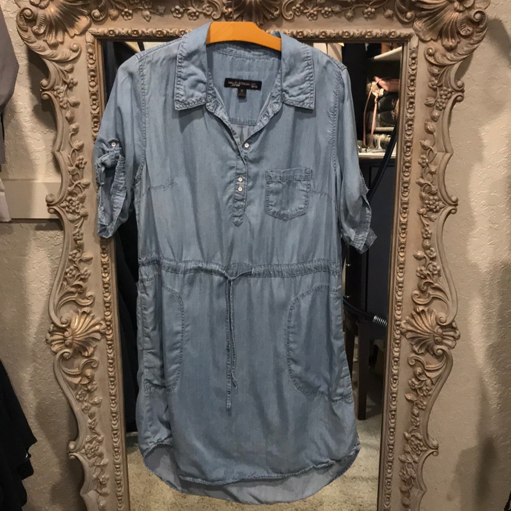 4/$25 Causal super soft flowy tencel shirt dress